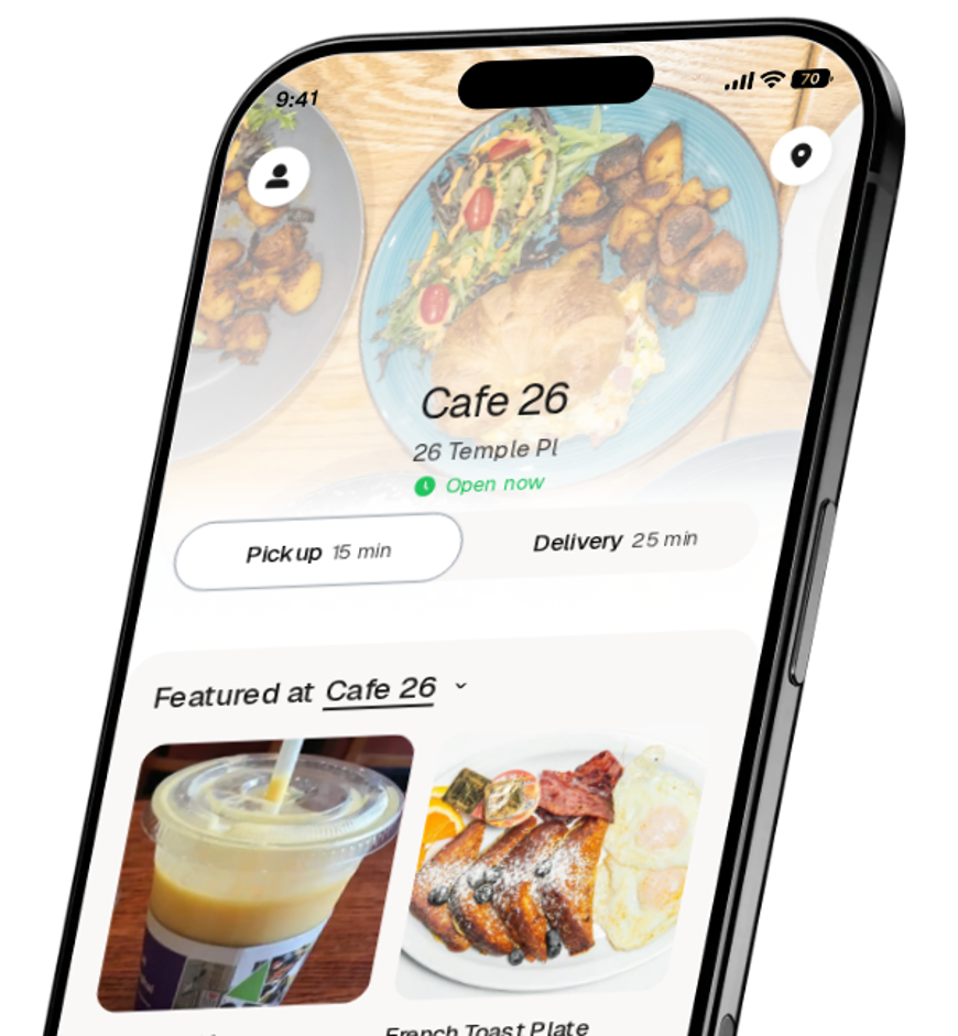 Cafe 26 app preview