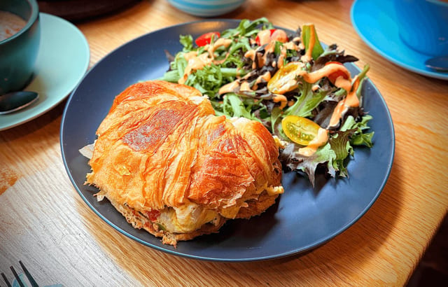 Veggie Omelette Sandwich.